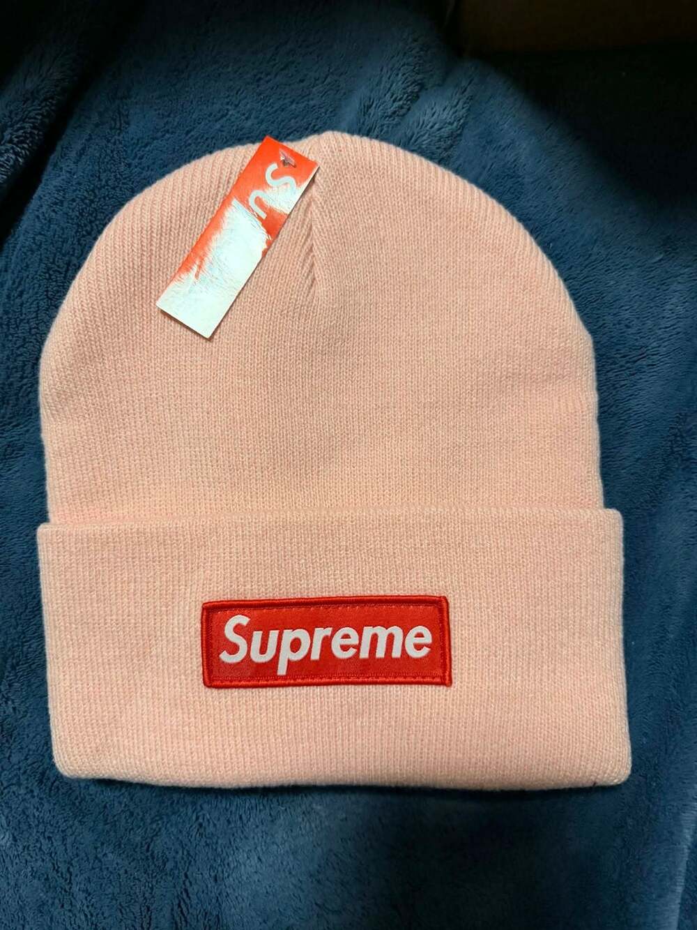 Supreme New Era Box Logo Beanie (FW24) Dusty Pink